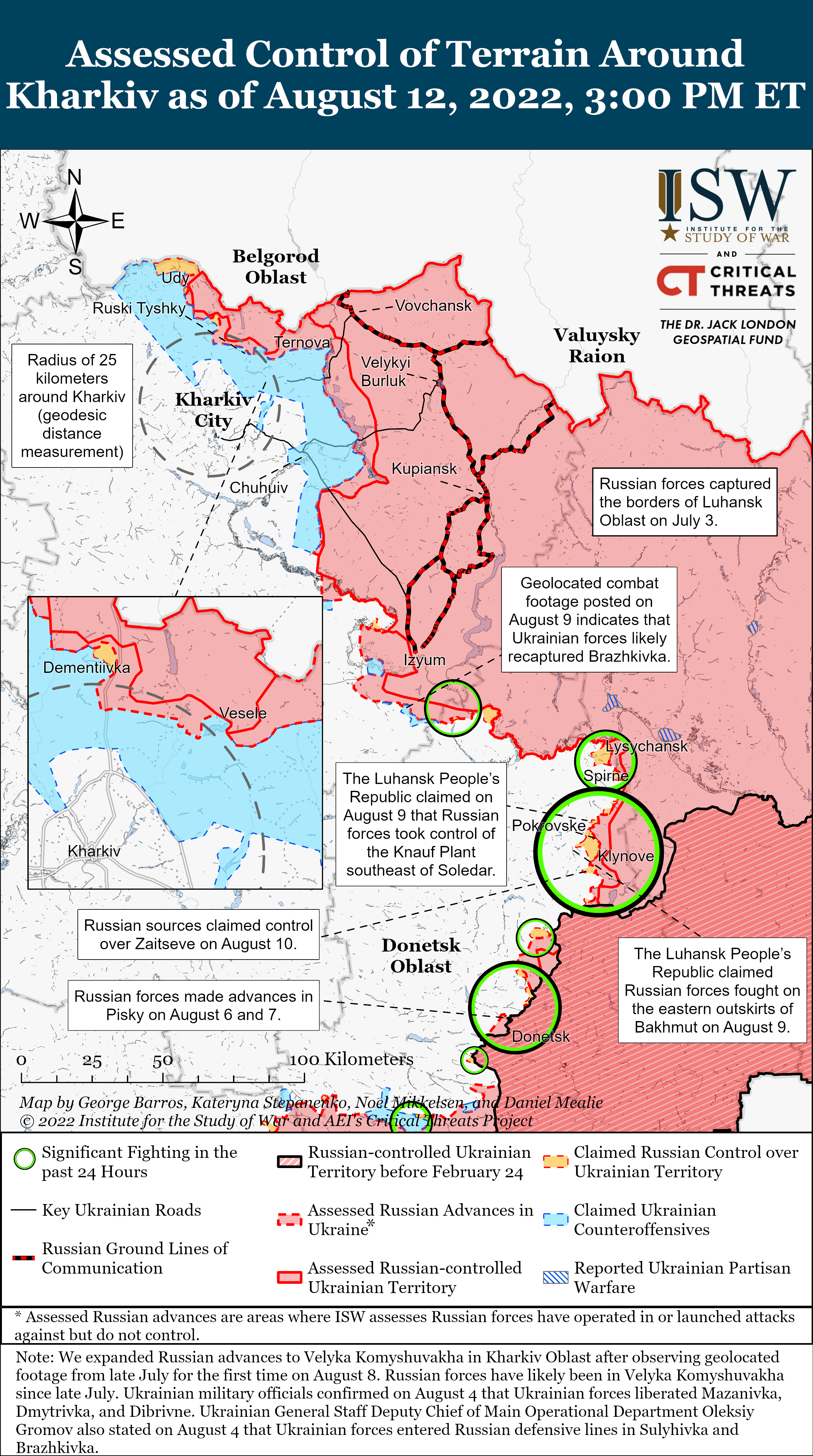 Wie ist der aktuelle Stand (12.08.22) der russischen Truppen in der Ukraine?